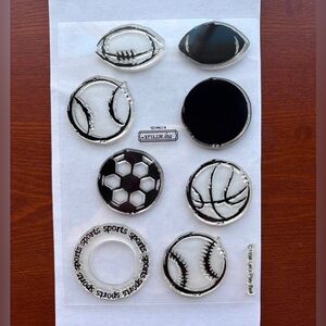 Close To My Heart Stamp Set - “Let’s Play Ball” Set of 8 NEW